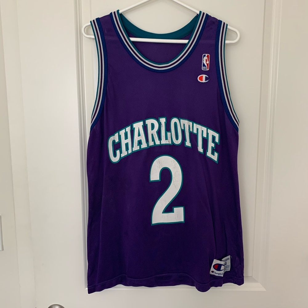 Larry Johnson Charlotte Hornets Champion Jersey
